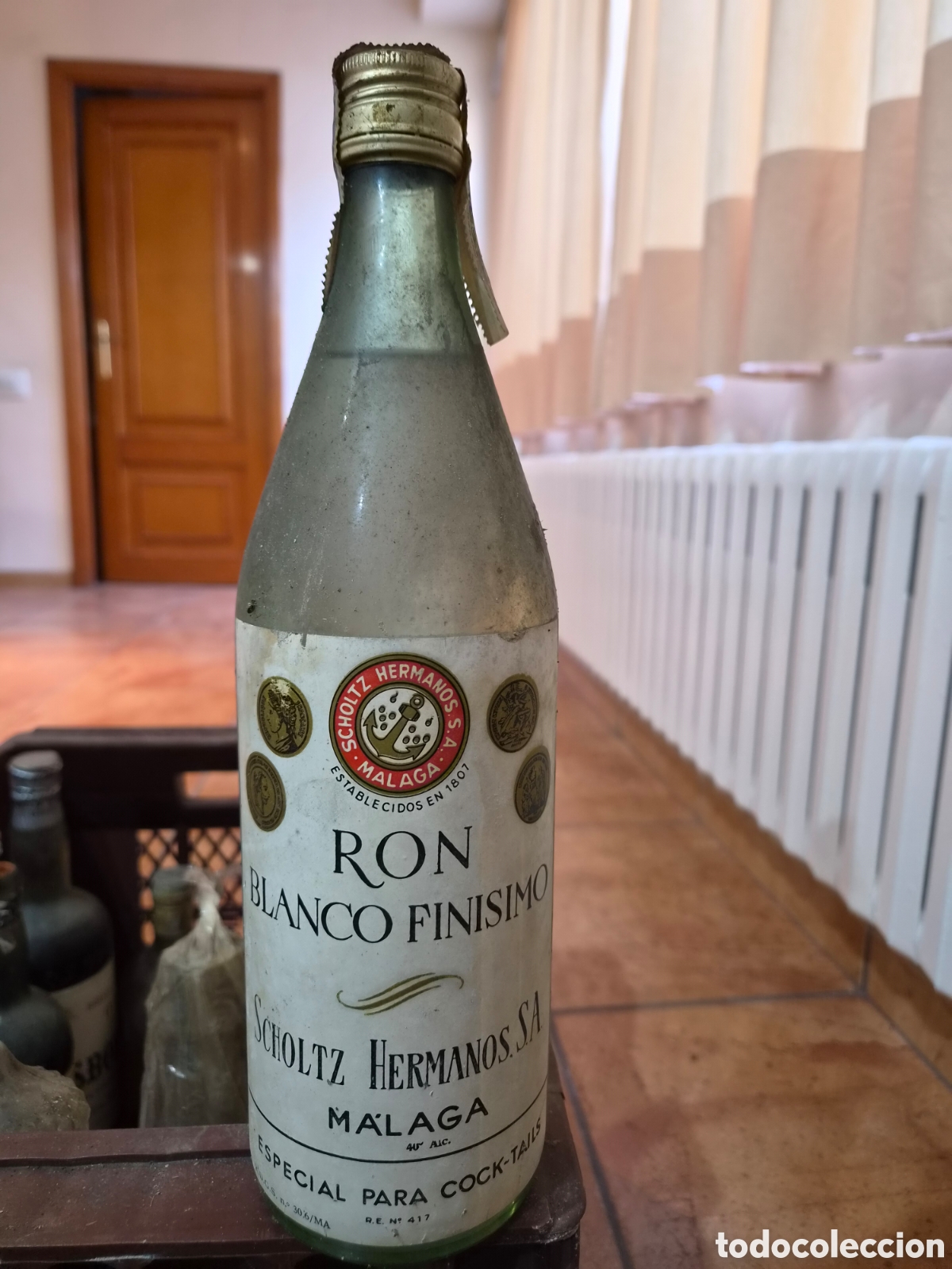 Coleccionismo de vinos y licores: Ron Blanco Fin&iacute;simo de la bodega Scholtz Hermanos S.A.,