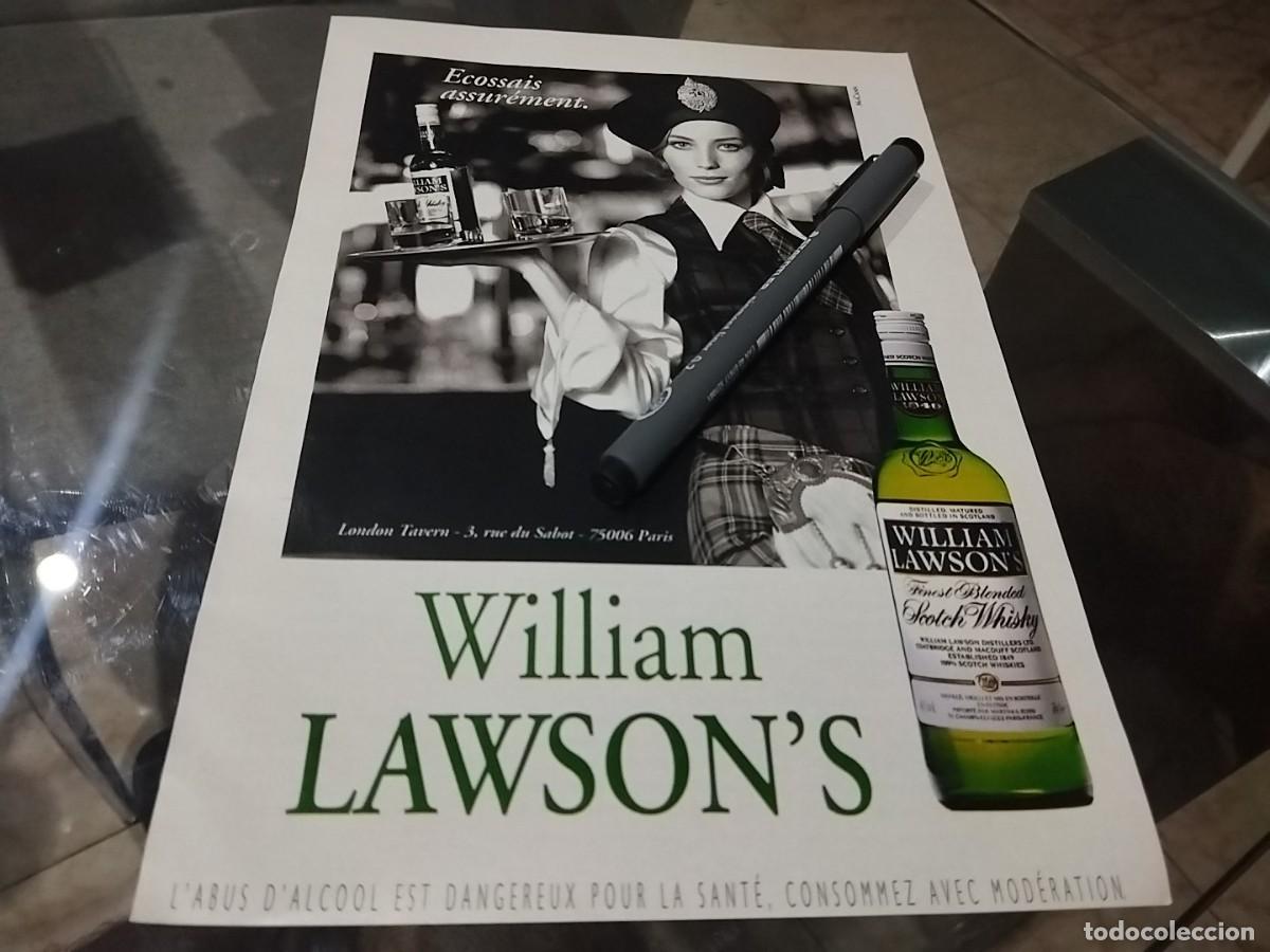 Coleccionismo de vinos y licores: WHISKY WILLIAM LAWSON'S ANUNCIO PUBLICIDAD REVISTA FRANCESA 1996 BONITO PARA ENMARCAR