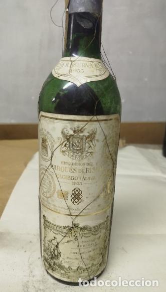 Coleccionismo de vinos y licores: Botella Marqu&eacute;s de Riscal Reserva 1955