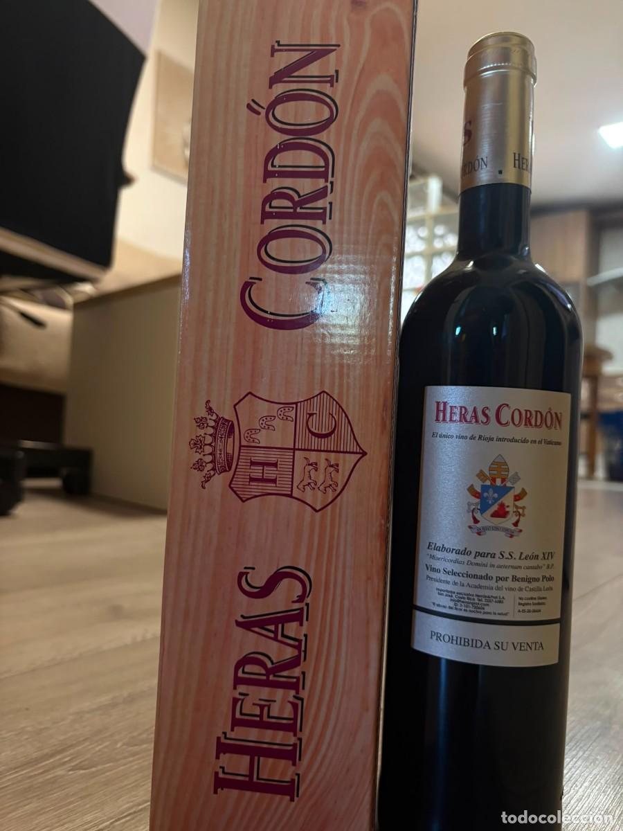 Coleccionismo de vinos y licores: HERAS CORD&Oacute;N LE&Oacute;N XIV | BOTELLA EXCLUSIVA DEL VATICANO | COLECCIONISMO