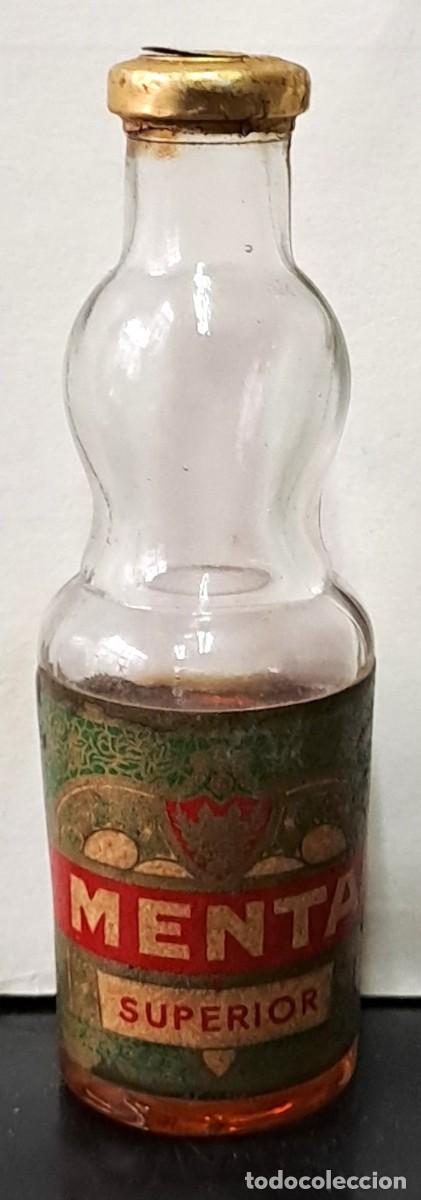 Coleccionismo de vinos y licores: BOTELLIN MENTA SUPERIOR. PRECINTADO, FALTO DE LIQUIDO POR EVAPORACION. RF-6607