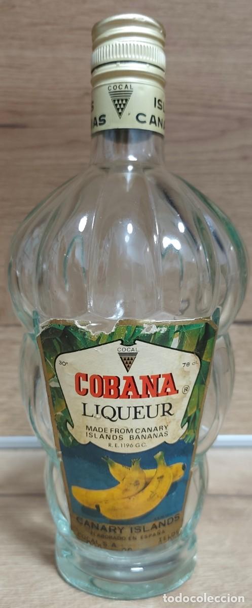 Coleccionismo de vinos y licores: BOTELLA VAC&Iacute;A VINTAGE DE COBANA LIQUEUR DE DESTILER&Iacute;AS COCAL &middot; Licor de pl&aacute;tano de Islas Canarias