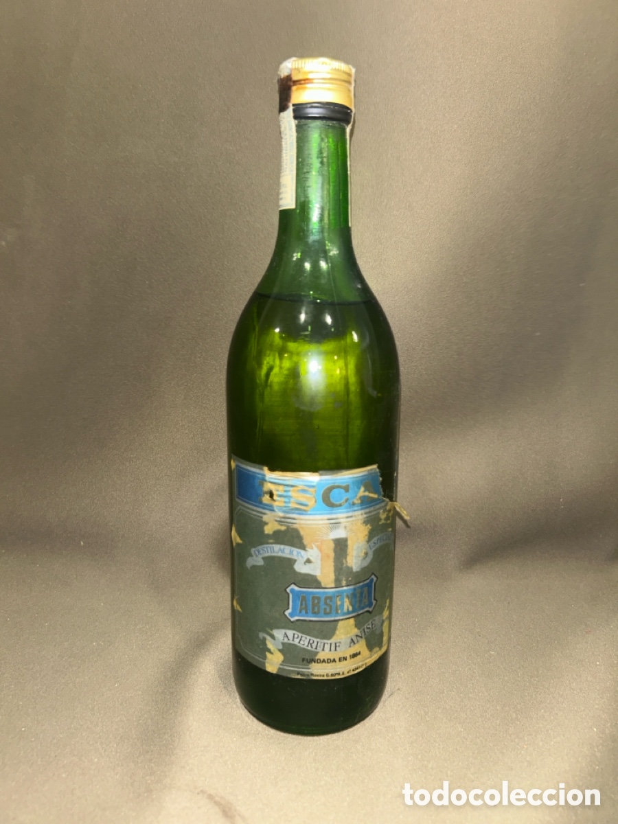 Coleccionismo de vinos y licores: BOTELLA DE ABSENTA APERITIF ANISE ESCAT FUNDADA EN 1864 *SELLO 8 PTAS* DESCATALOGADA**SIN ABRIR*RARA