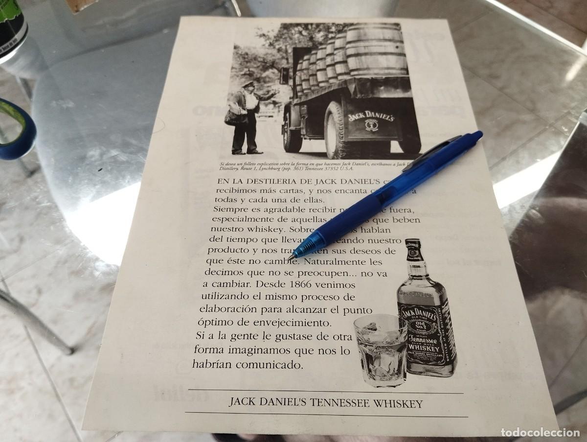 Coleccionismo de vinos y licores: WHISKY JACK DANIEL'S CLIPPING ANUNCIO PUBLICIDAD REVISTA 1995 BONITO PARA ENMARCAR
