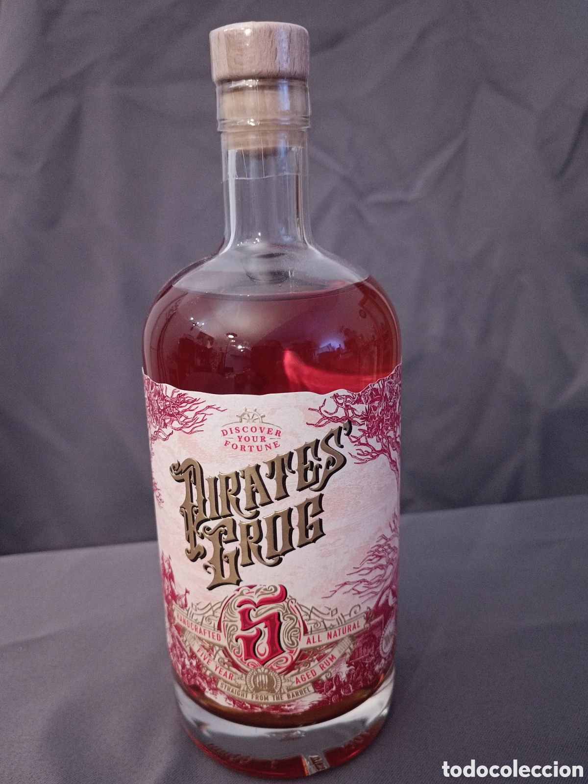 Coleccionismo de vinos y licores: BOTELLA DE RON PREMIUM &rdquo;PIRATES' GROG&rdquo;, DE HONDURAS, 5 A&Ntilde;OS EN BARRICAS DE BOURBON.