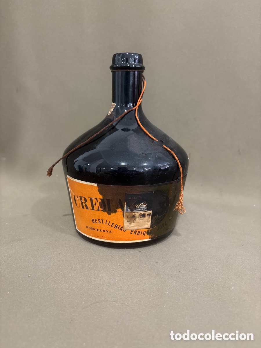 Coleccionismo de vinos y licores: Antigua botella CREMA CACAO,DESTILER&Iacute;AS ENRIQUE JOVE GUARDIOLA 1966*VER FOTOS*