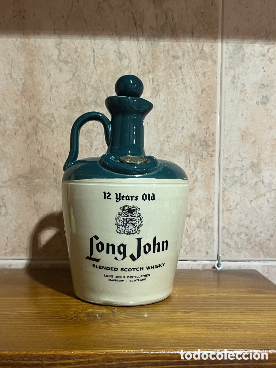 Coleccionismo de vinos y licores: JARRA CER&Aacute;MICA VINTAGE LONG JOHN, BLENDED SCOTCH WHISKY, GLASGOWW - SCOTLAND