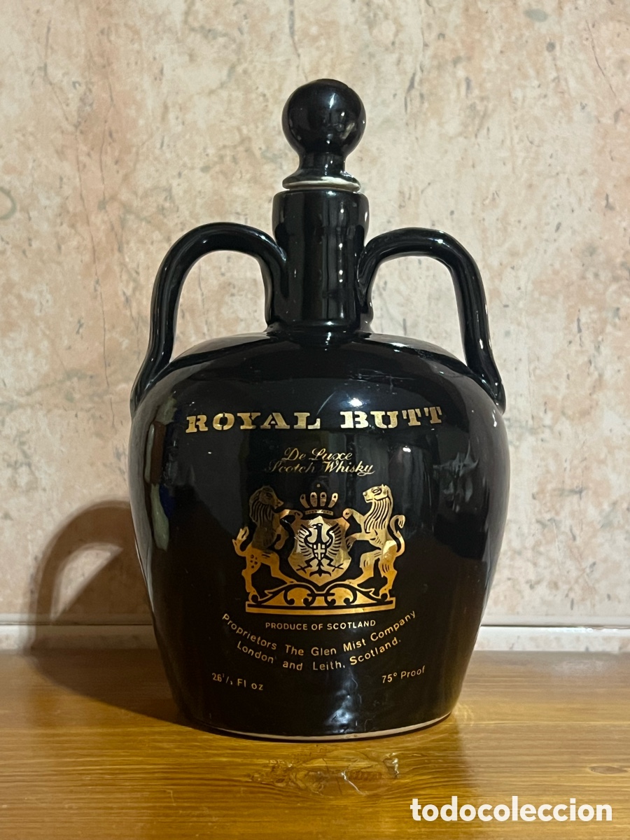 Coleccionismo de vinos y licores: JARRA CER&Aacute;MICA VINTAGE.. Royal Butt de Luxe Scotch Whisky. Envio Certificado 8&euro;