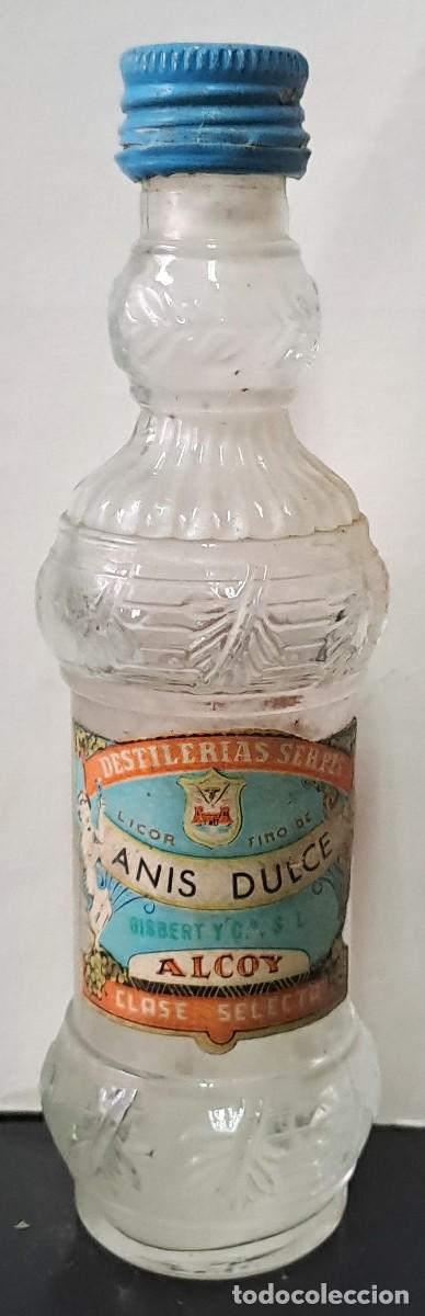 Coleccionismo de vinos y licores: BOTELLIN ANIS DULCE DESTILERIAS SERPIS, ALCOY. PECINTADO. RF-6634