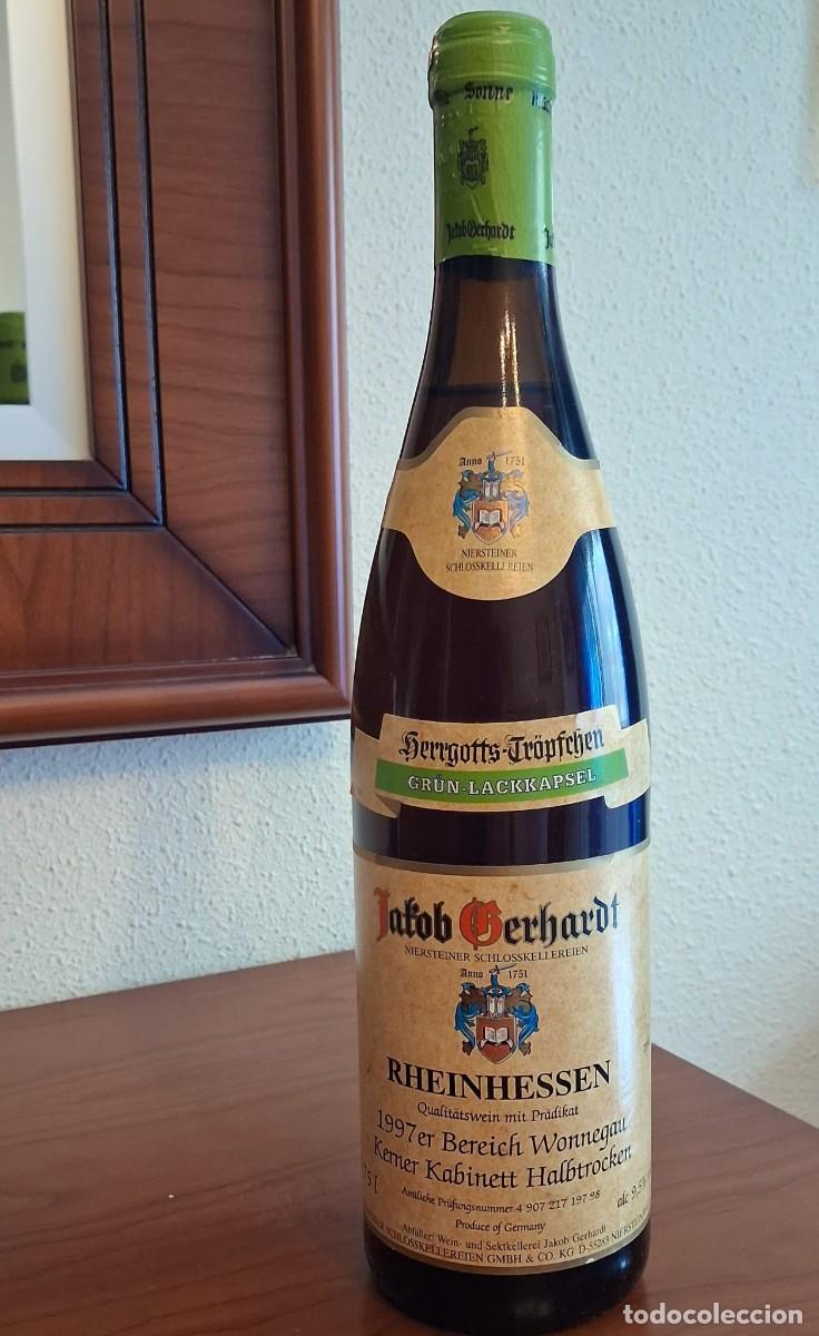 Coleccionismo de vinos y licores: Botella vino blanco aleman jakob gerhardt cosecha 1997
