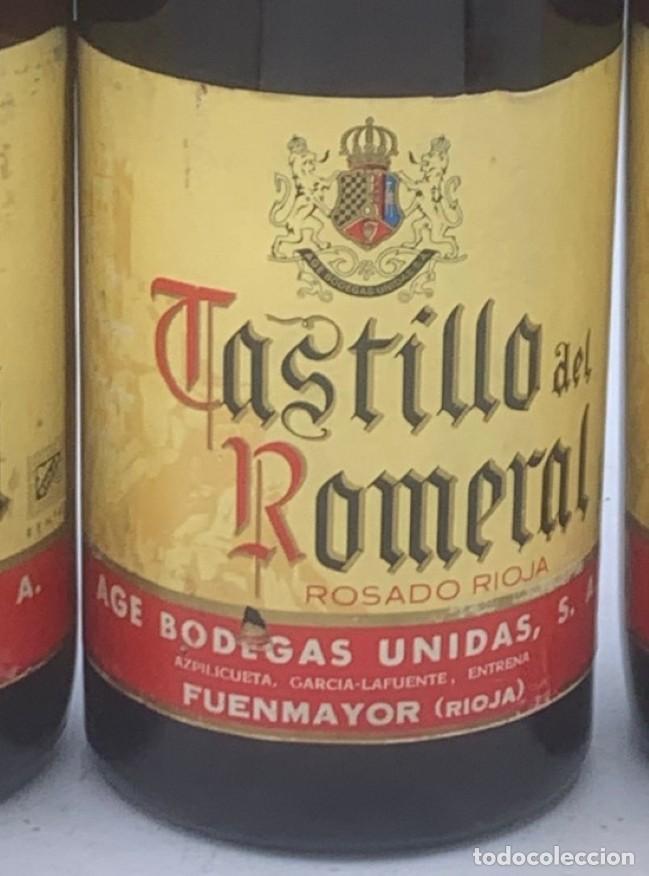 Coleccionismo de vinos y licores: 3 RARE VINTAGE BOTTLES CASTILLO DEL ROMERAL ROSADO &ndash; RIOJA &ndash; 1950s &ndash; AGE