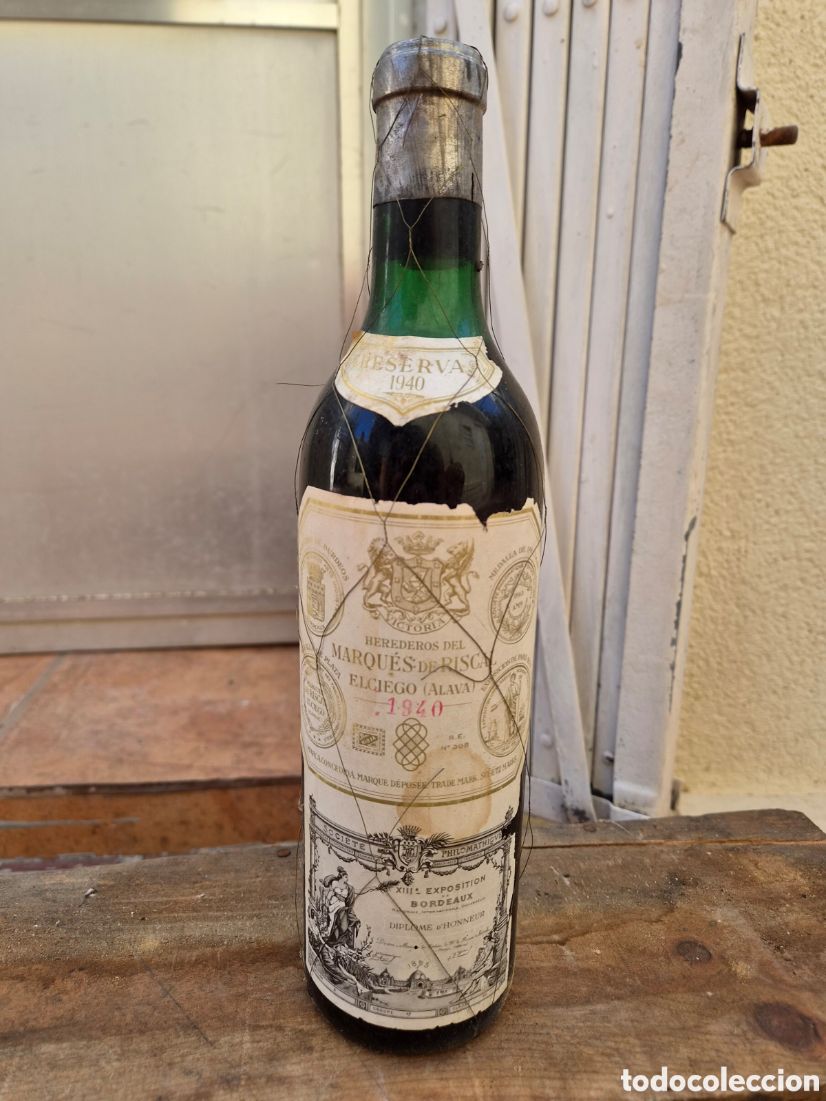Coleccionismo de vinos y licores: Marques de Riscal Reserva - 1940