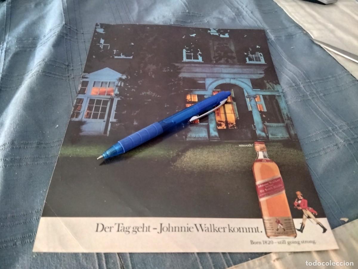 Coleccionismo de vinos y licores: WHISKY JOHNNIE WALKER CLIPPING HOJA ANUNCIO PUBLICIDAD REVISTA ALEMANA 1978 BONITO PARA ENMARCAR