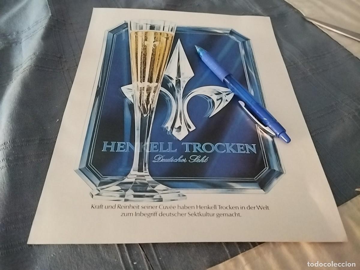 Coleccionismo de vinos y licores: HENKELL TROCKEN CAVA CHAMPAGNE CLIPPING HOJA ANUNCIO PUBLICIDAD REVISTA ALEMANA 1978