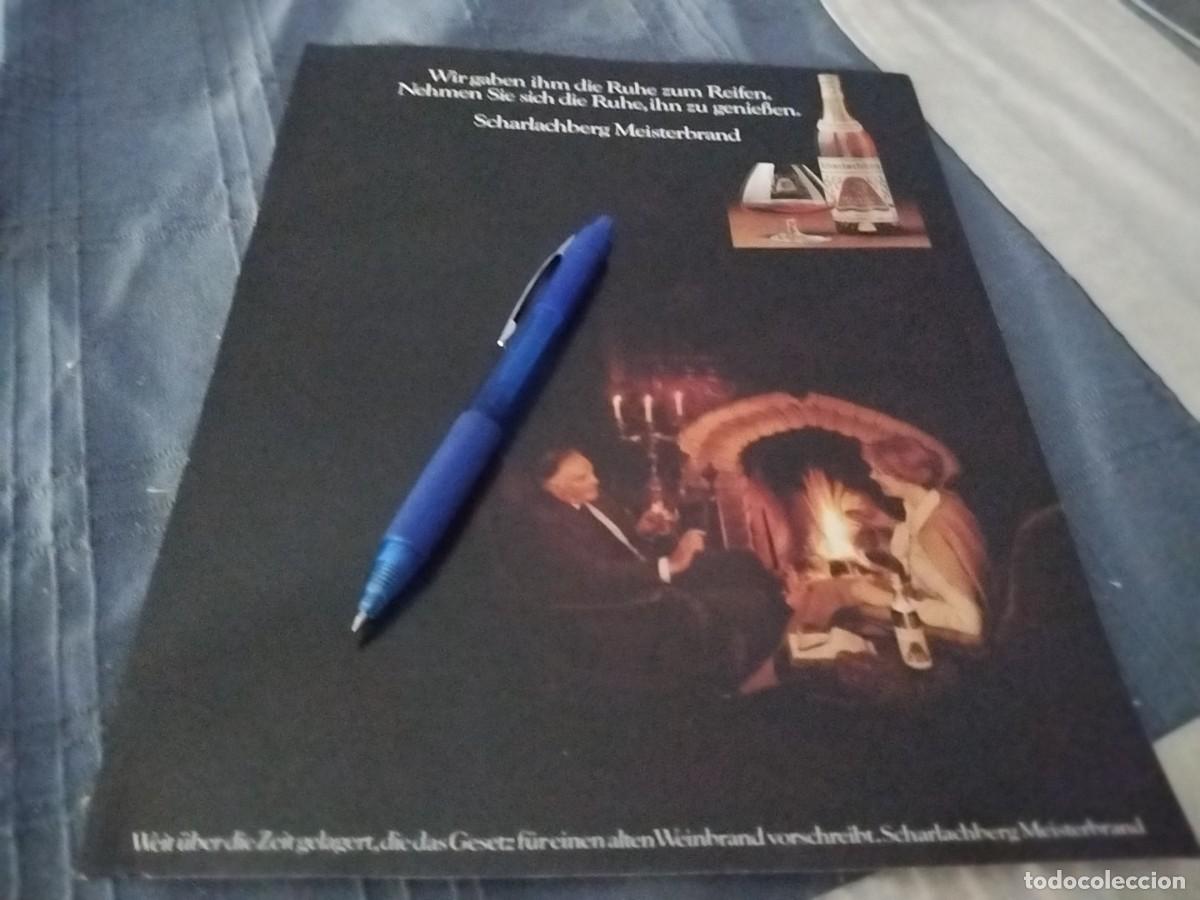 Coleccionismo de vinos y licores: BRANDY SCHARLACHBERG CLIPPING HOJA ANUNCIO PUBLICIDAD REVISTA ALEMANA 1978