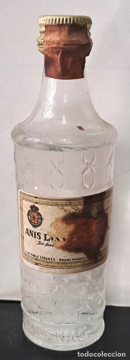 Coleccionismo de vinos y licores: BOTELLIN ANIS LAS CADENAS, PRECINTADO, LA ETIQUETA ESTA MANCHADA. RF-6645
