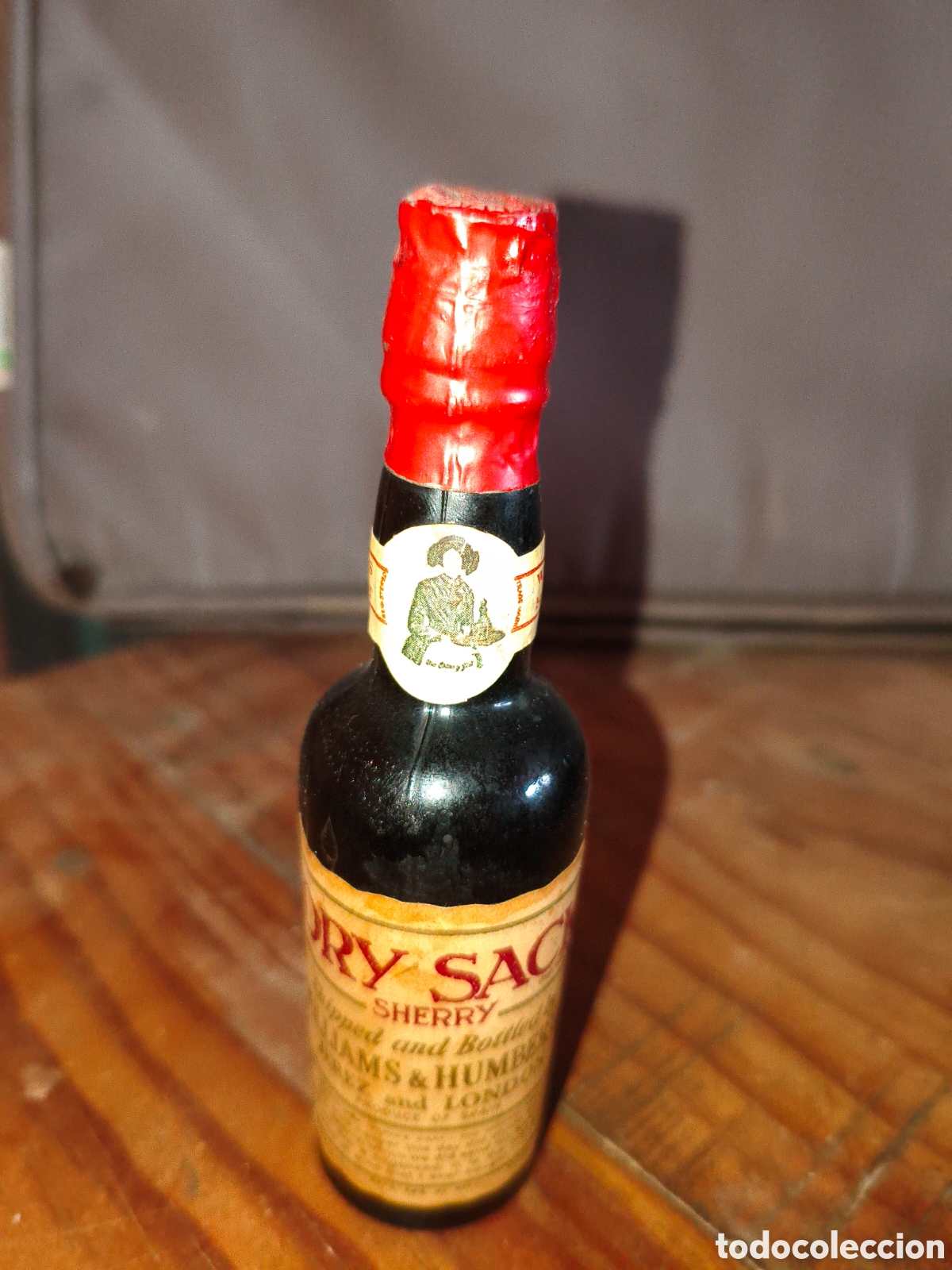 Coleccionismo de vinos y licores: Antiguo botellin Dry Sack