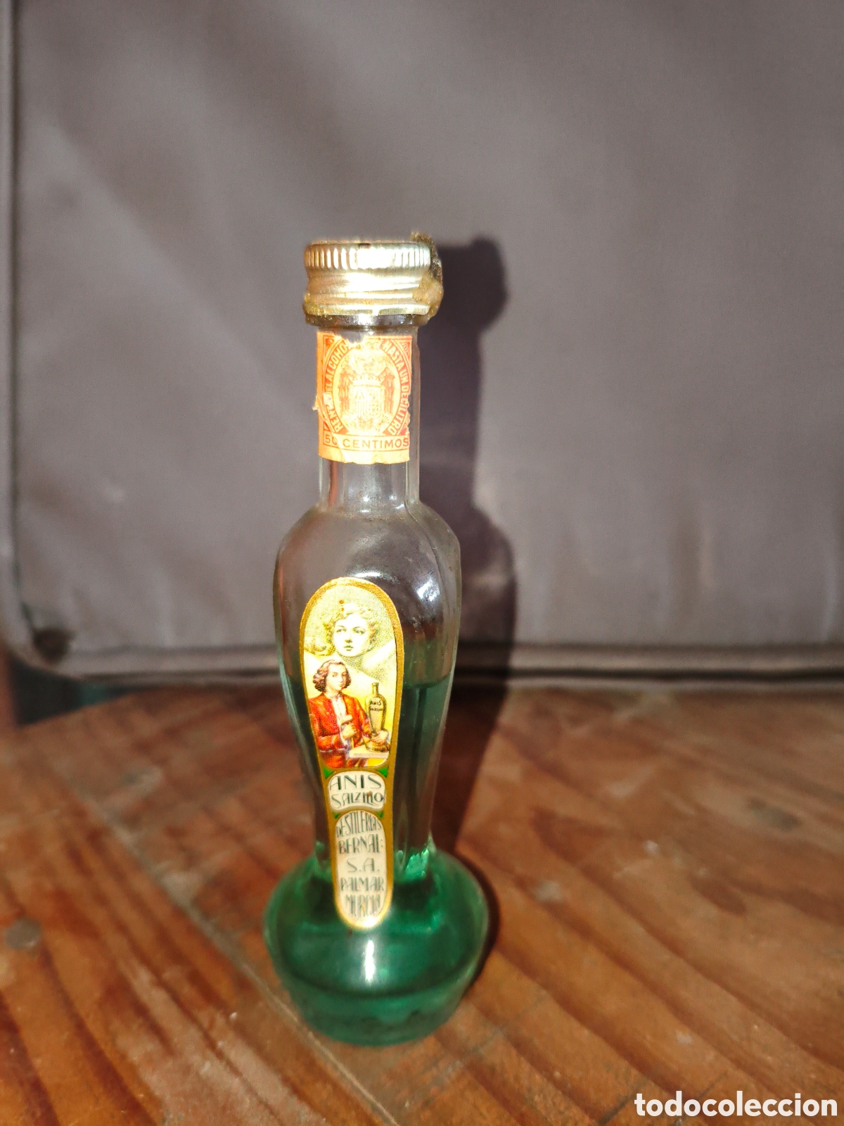 Coleccionismo de vinos y licores: Antiguo botellin Anis