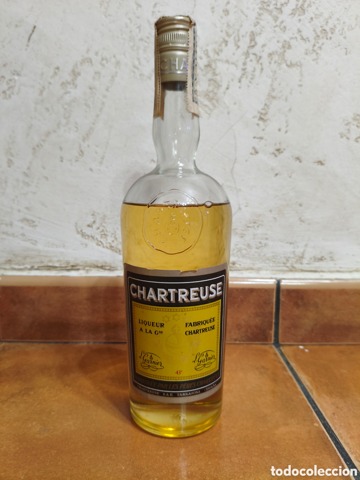 Coleccionismo de vinos y licores: Antigua botella Chartreuse 43 grados