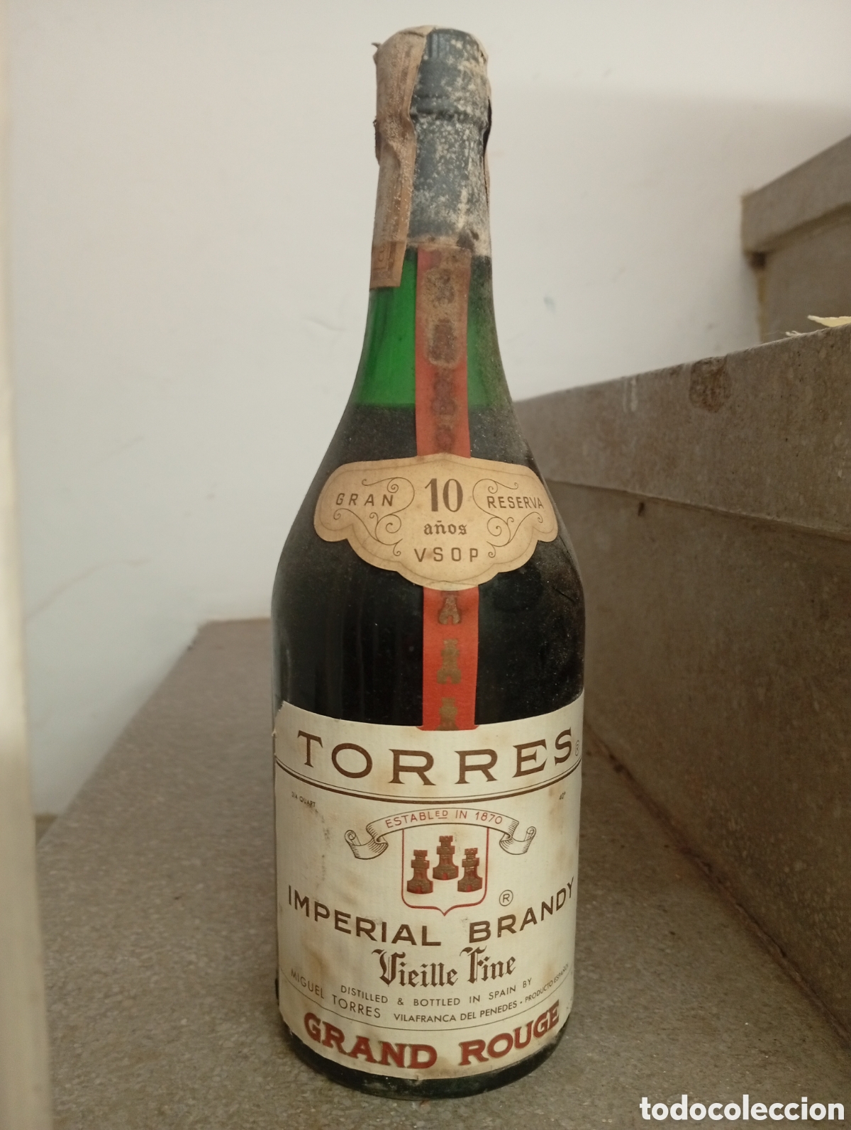 Coleccionismo de vinos y licores: Imperial Brandy GRAND ROUGE, Torres