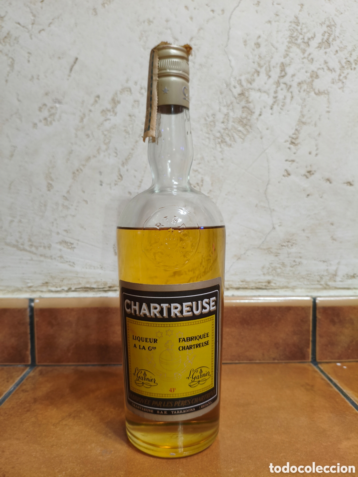 Coleccionismo de vinos y licores: Antigua botella Chartreuse 43 grados