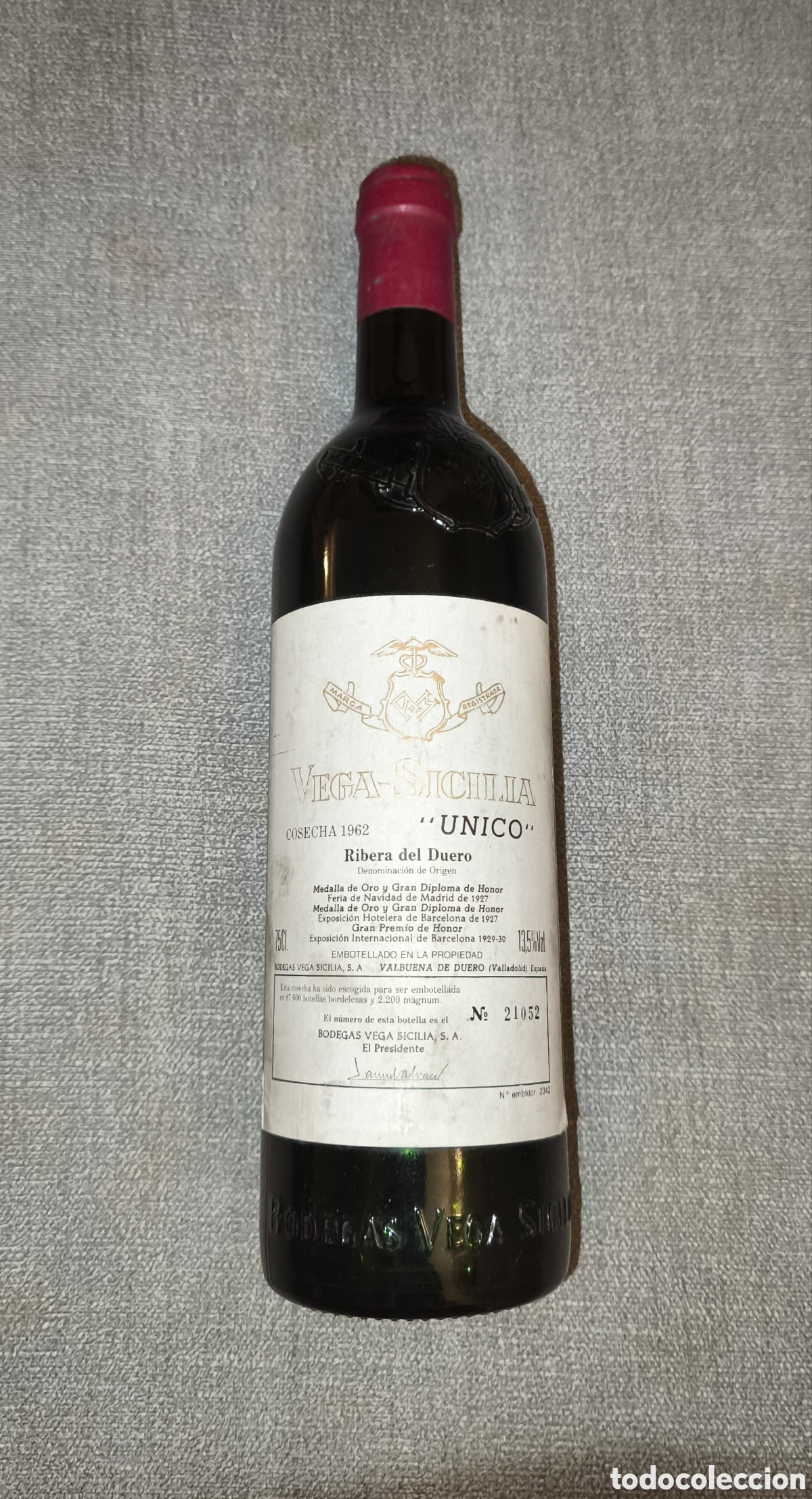 Coleccionismo de vinos y licores: Vega Sicilia &Uacute;nico 1962
