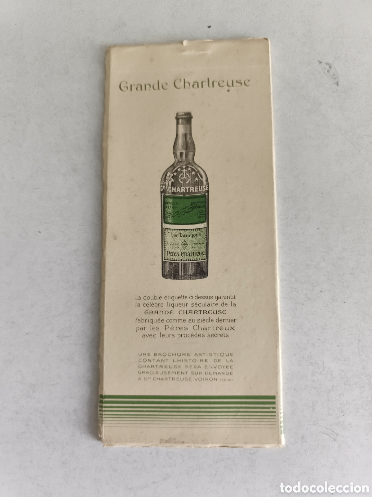 Coleccionismo de vinos y licores: Antigua libreta de Anotaciones juego Bridge Con publicidad de licor Chartreuse original 1930
