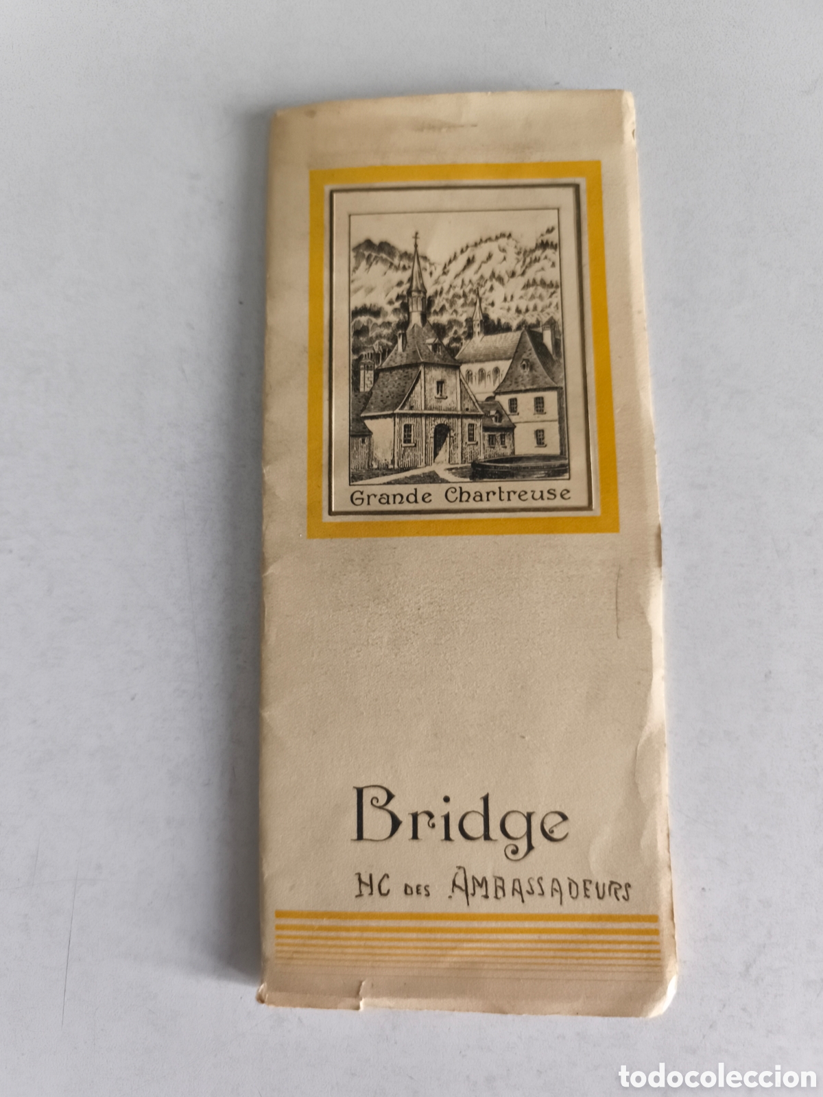 Coleccionismo de vinos y licores: Antigua libreta anotaciones juego Bridge Con publicidad de licor Chartreuse original 1930 en perfect