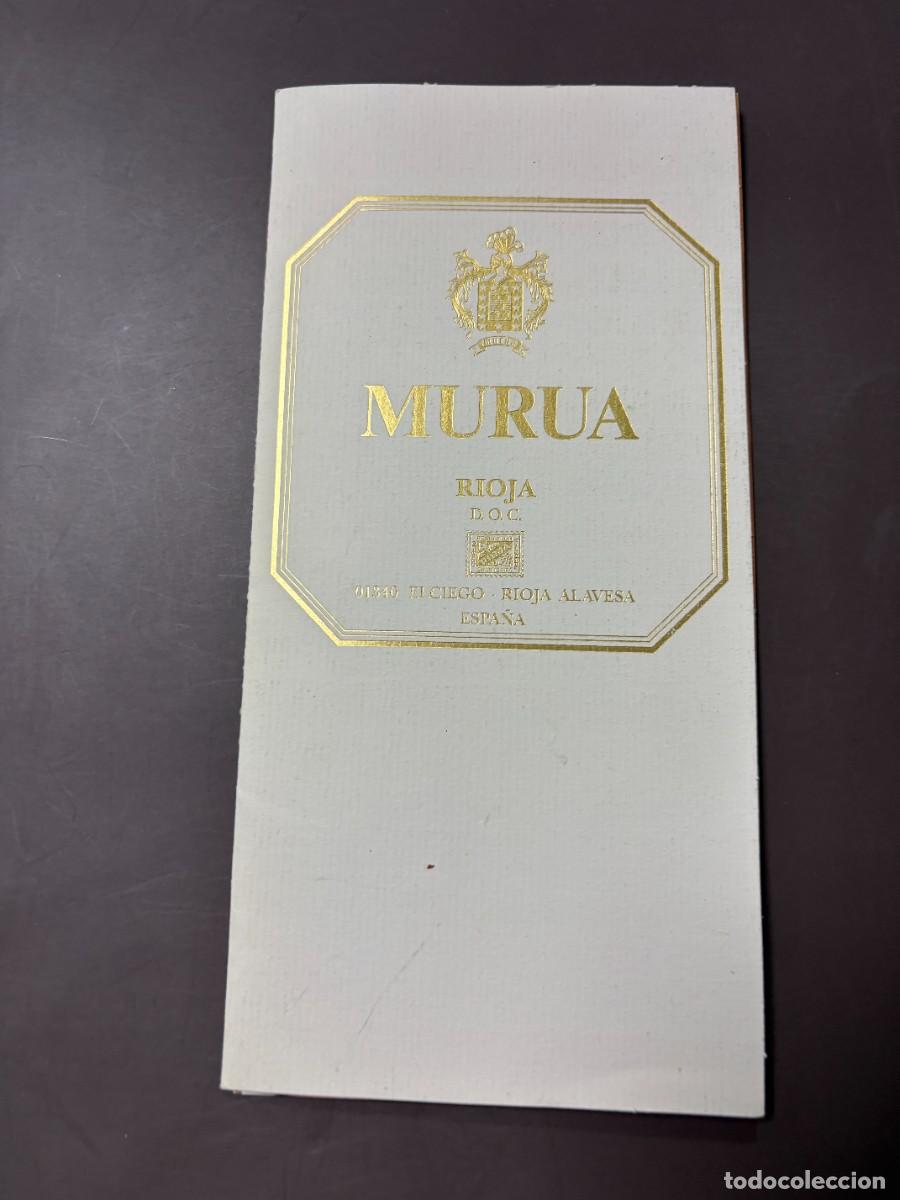 Coleccionismo de vinos y licores: ANTIGUO FOLLETO BODEGAS Y VI&Ntilde;EDOS MURUA &ndash; VINO RIOJA DOC &ndash; ELCIEGO RIOJA ALAVESA