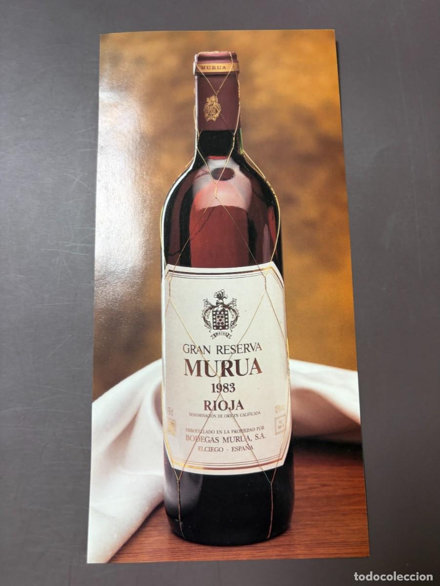 Coleccionismo de vinos y licores: ANTIGUO FOLLETO PUBLICITARIO GRAN RESERVA MURUA 1983 &ndash; BODEGAS MURUA &ndash; RIOJA ELCIEGO
