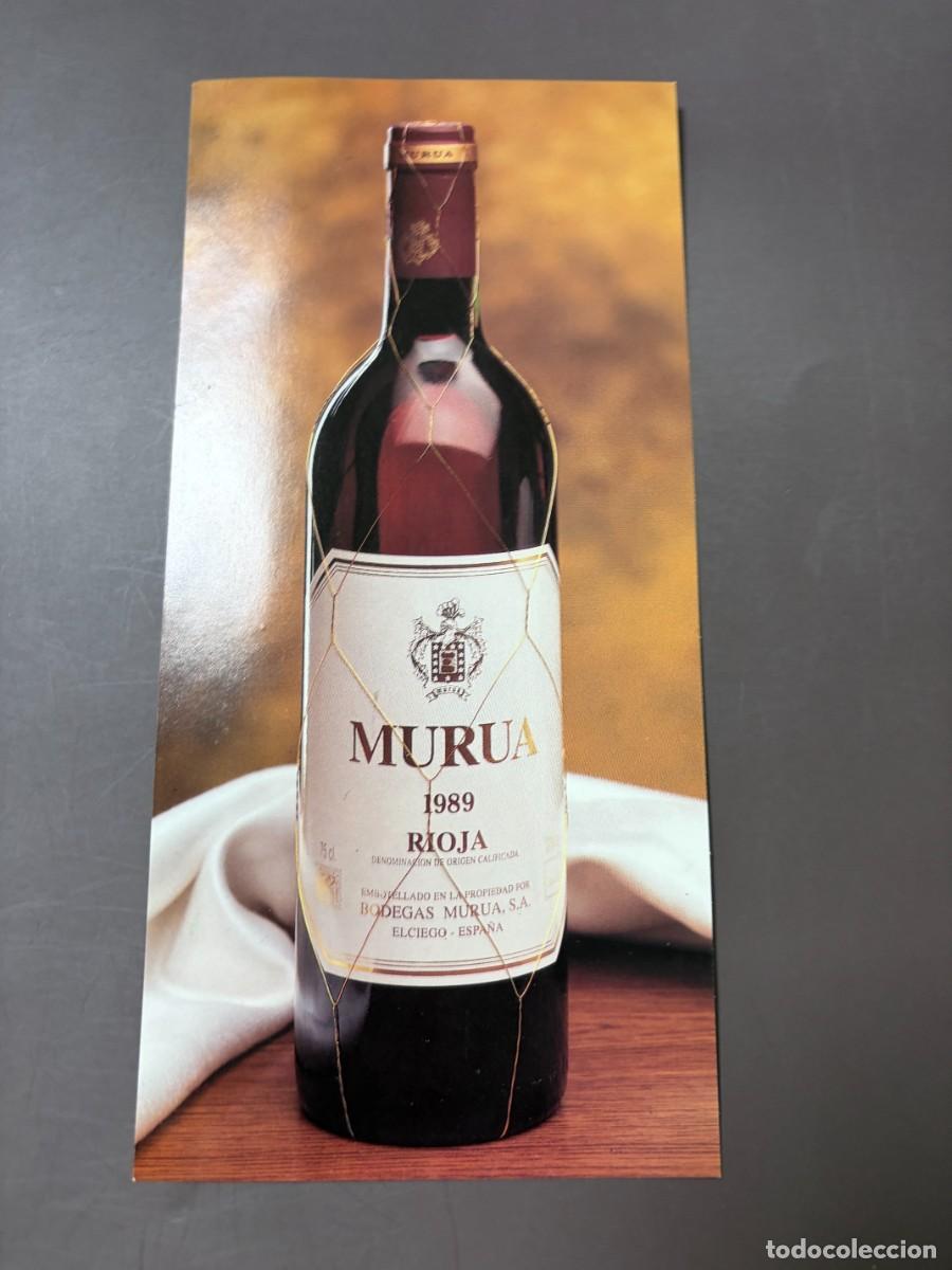 Coleccionismo de vinos y licores: ANTIGUO FOLLETO PUBLICITARIO GRAN RESERVA MURUA 1983 &ndash; BODEGAS MURUA &ndash; RIOJA ELCIEGO