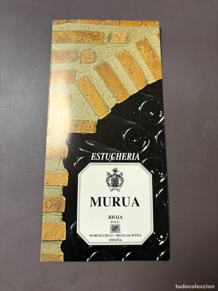 Coleccionismo de vinos y licores: ANTIGUO CAT&Aacute;LOGO ESTUCHER&Iacute;A BODEGAS MURUA &ndash; VINO RIOJA DOC &ndash; ELCIEGO RIOJA ALAVESA