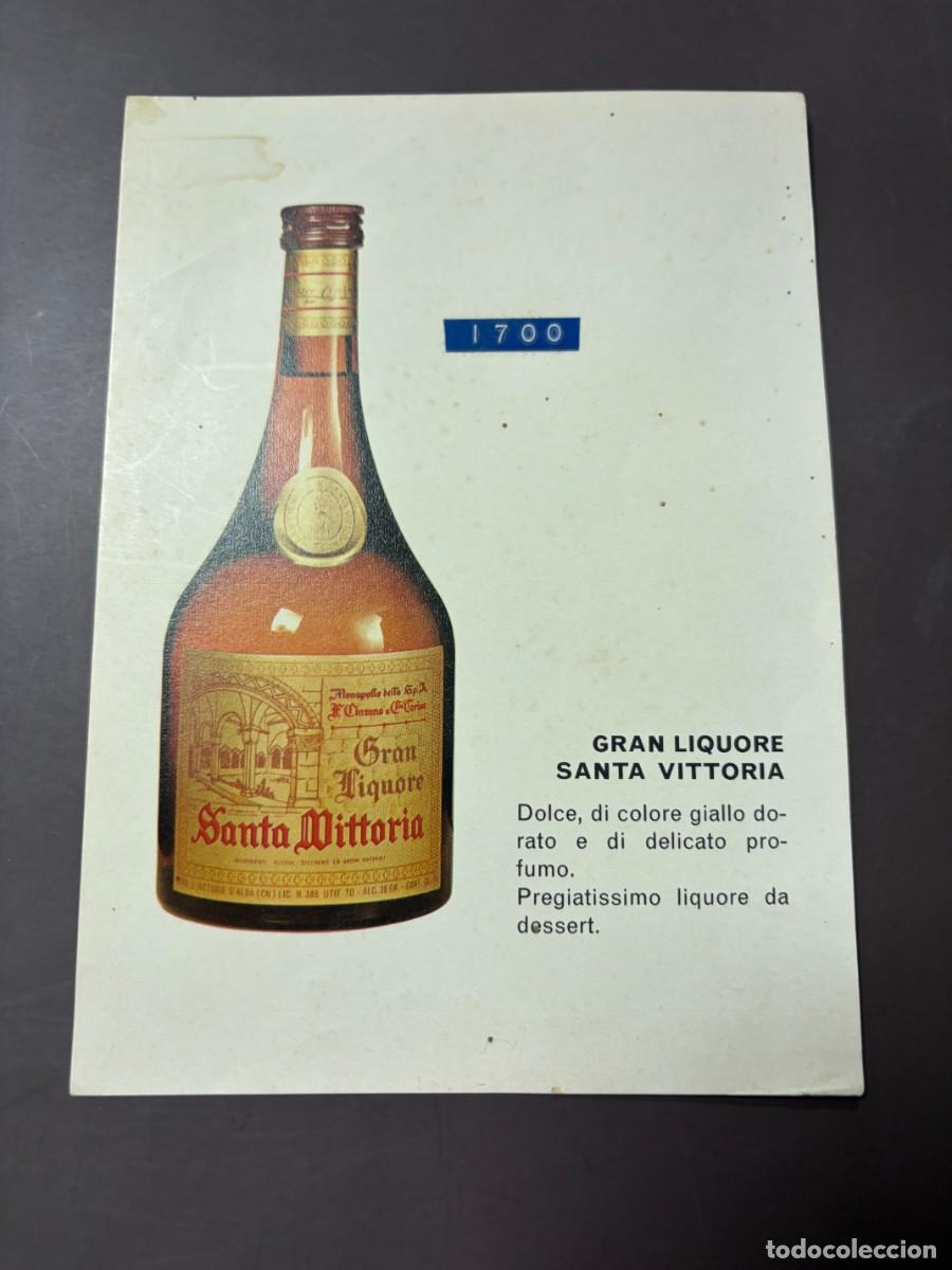 Coleccionismo de vinos y licores: ANTIGUA PUBLICIDAD ITALIANA GRAN LIQUORE SANTA VITTORIA &ndash; BEBIDAS