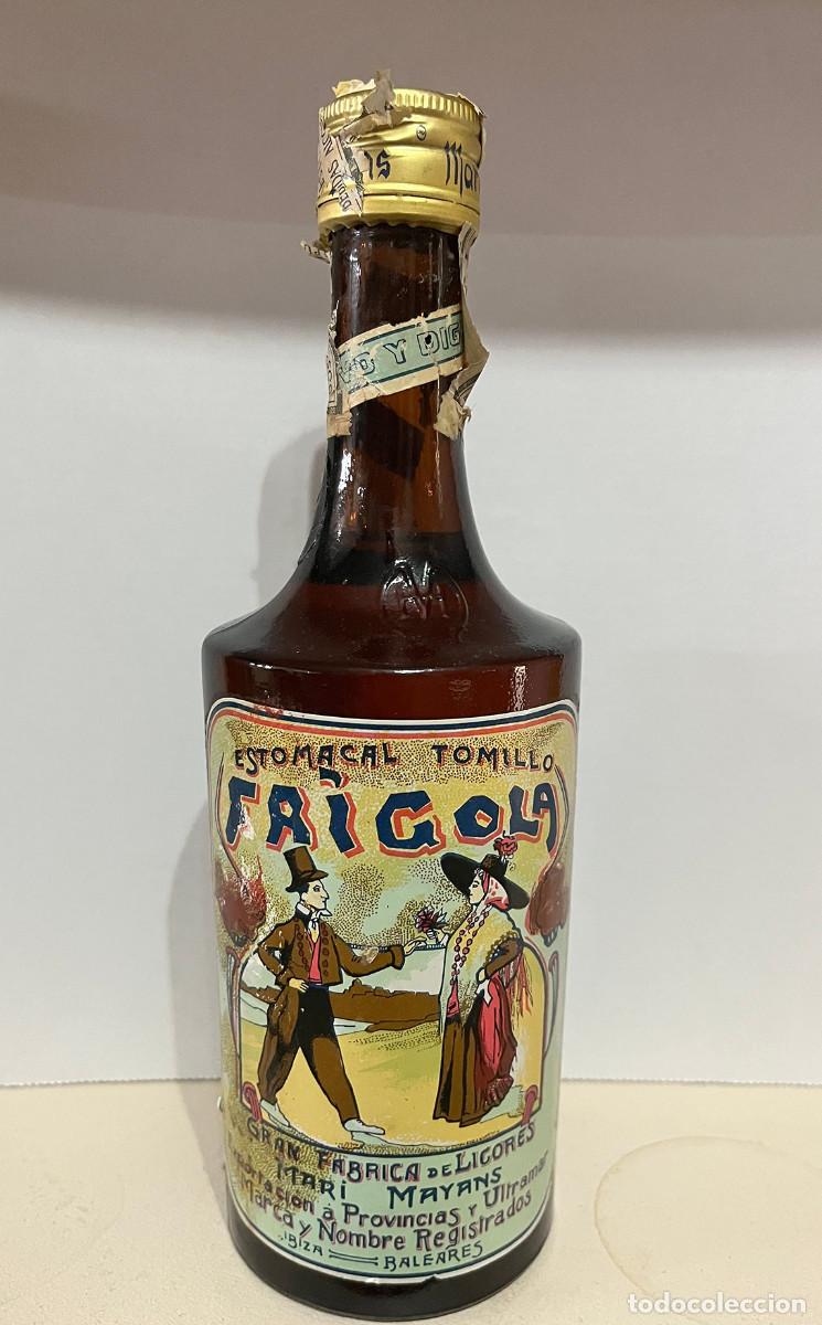 Sammlung von Weinen und Lik&ouml;ren: BOTELLA LICOR IBICENCO FRICOLA TOMILLO FARIGOLA ESTOMACAL. DESTILACIONES MARI MAYANS A&Ntilde;OS 80