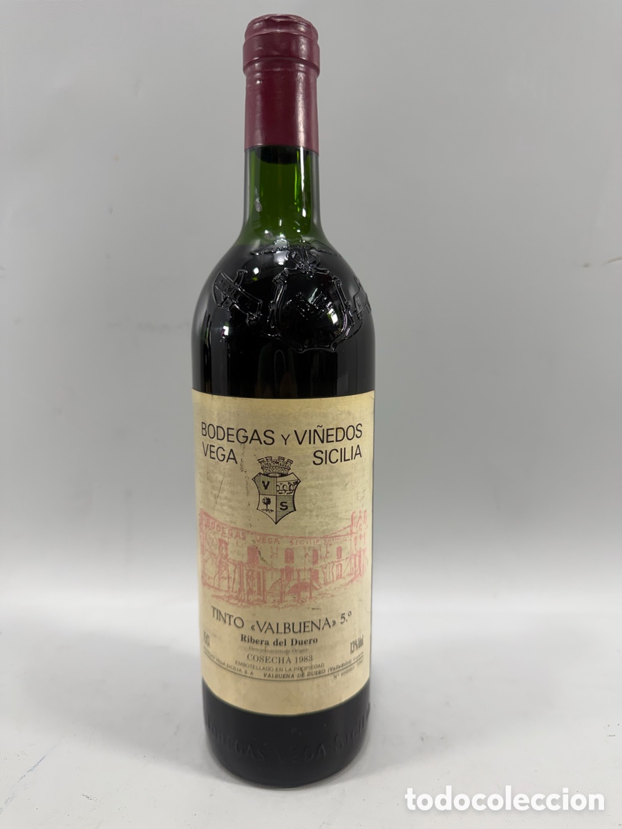 Collection of wines and liquors: VEGA SICILIA VALBUENA 5.&ordm; &ndash; COSECHA 1983 &ndash; RIBERA DEL DUERO &ndash; BOTELLA ANTIGUA