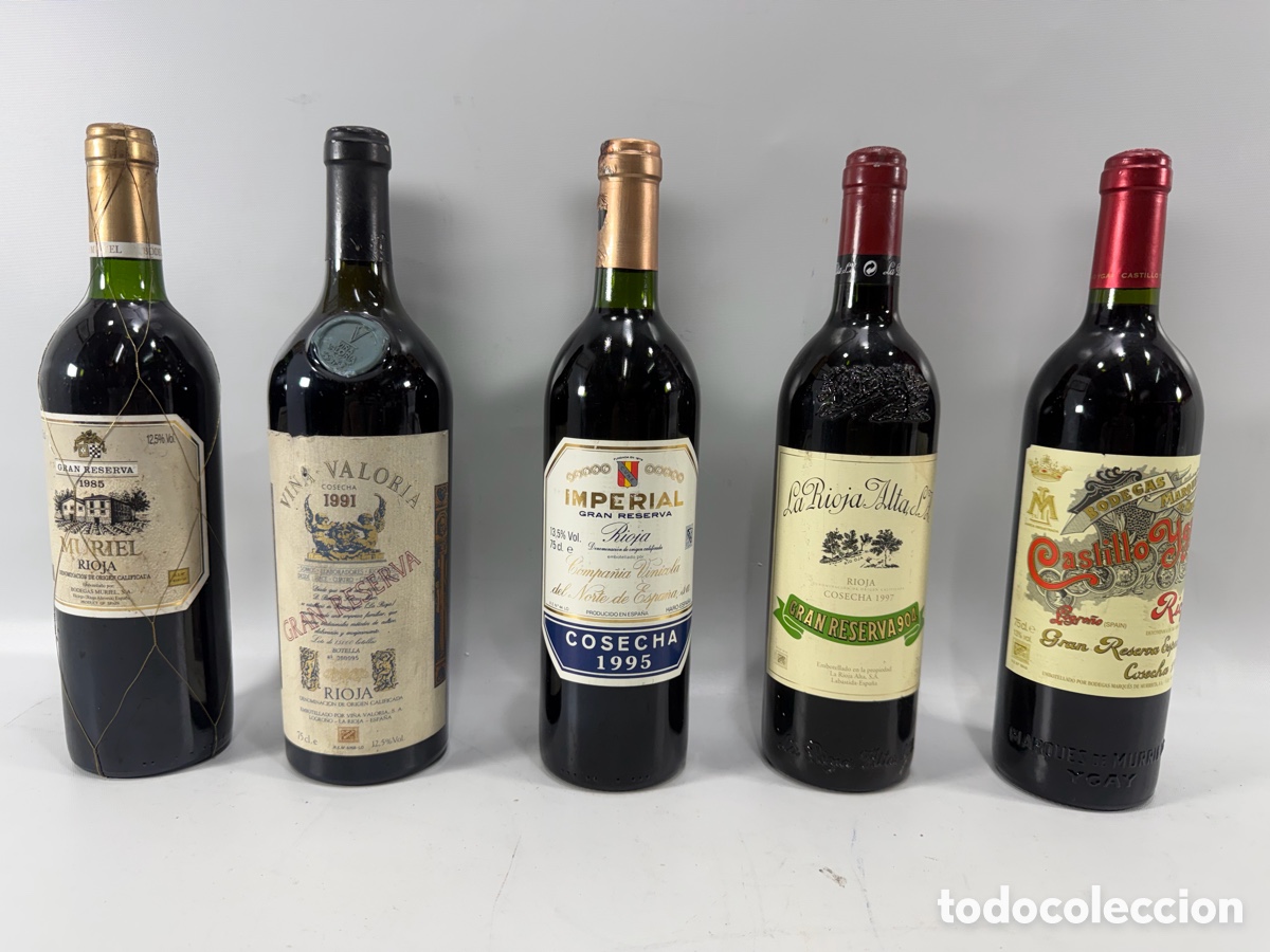 Collectionnisme de vins et liqueurs: Lote 5 vinos Rioja Gran Reserva &ndash; Castillo Ygay 1994, Rioja Alta 904, Imperial CVNE y otros