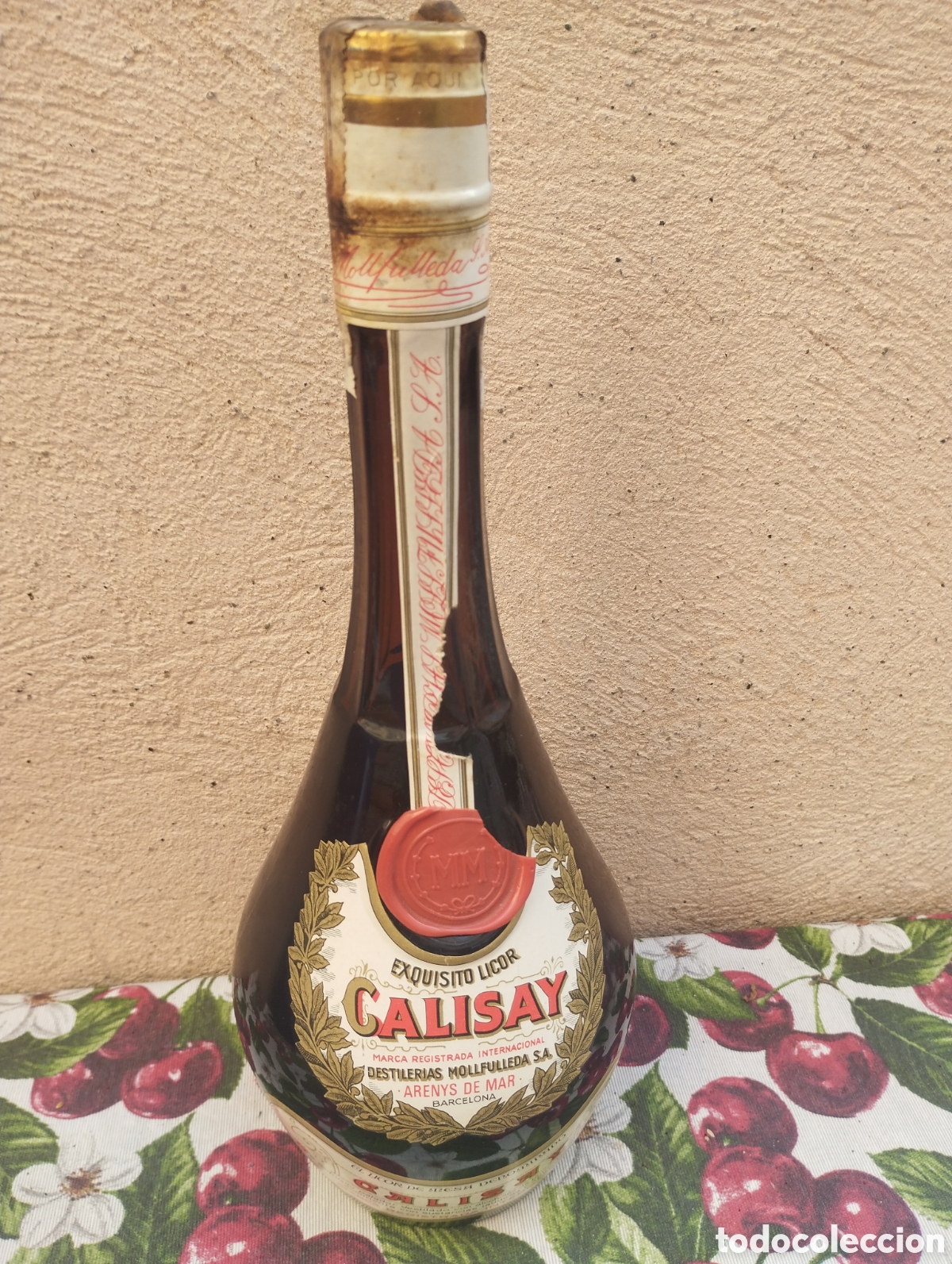 Coleccionismo de vinos y licores: Antigua botella de 1 litro Calisay Ferroquina a&ntilde;o 1970