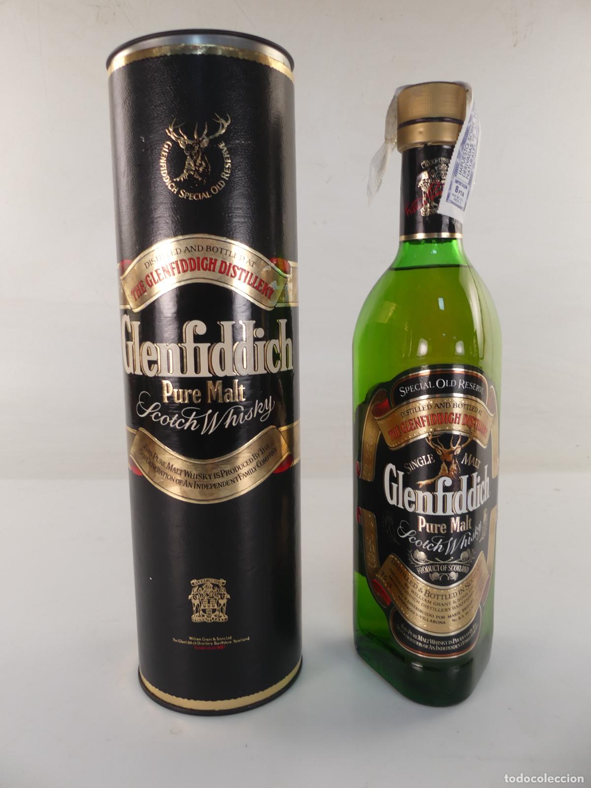 Collectionnisme de vins et liqueurs: BOTELLA SCOTCH WHISKY GLENFIDDICH CON CAJA