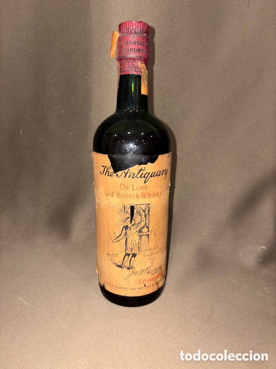 Coleccionismo de vinos y licores: Antigua botella de whisky,THE ANTIQUARY*SIN ABRIR*A&Ntilde;OS 60*VER FOTOS*LIMITADA