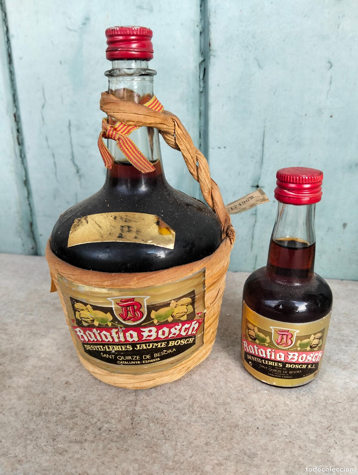 Collection of wines and liquors: Lote botellines de licor antiguos ratafia Bosch destil&middot;leries sant quirze de besora jaume catalunya