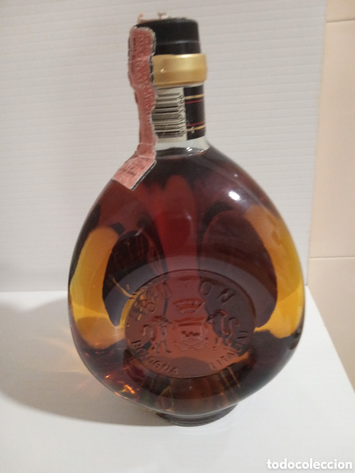 Coleccionismo de vinos y licores: Antigua botella brandy Vecchia Romagna a&ntilde;os 70 sin abrir - Foto 5