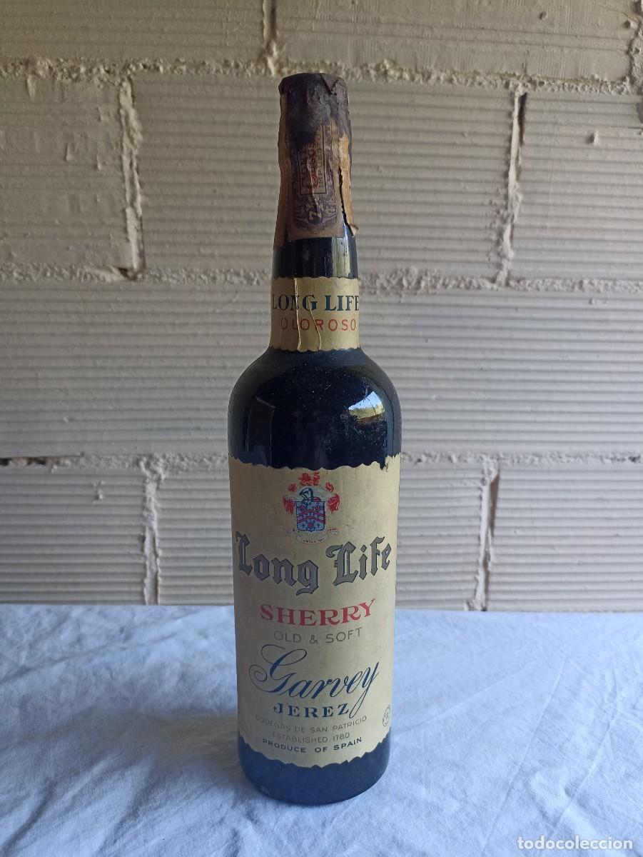 Sammlung von Weinen und Lik&ouml;ren: Botella Long Life, jerez, sherry