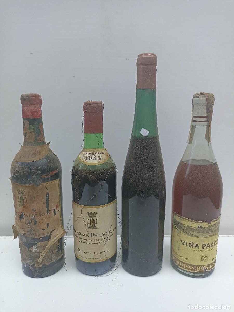 Sammlung von Weinen und Lik&ouml;ren: Lote 4 botellas de vino 1916 Palacio, 1930 Paternina, Palacio 1935, Paceta 1949