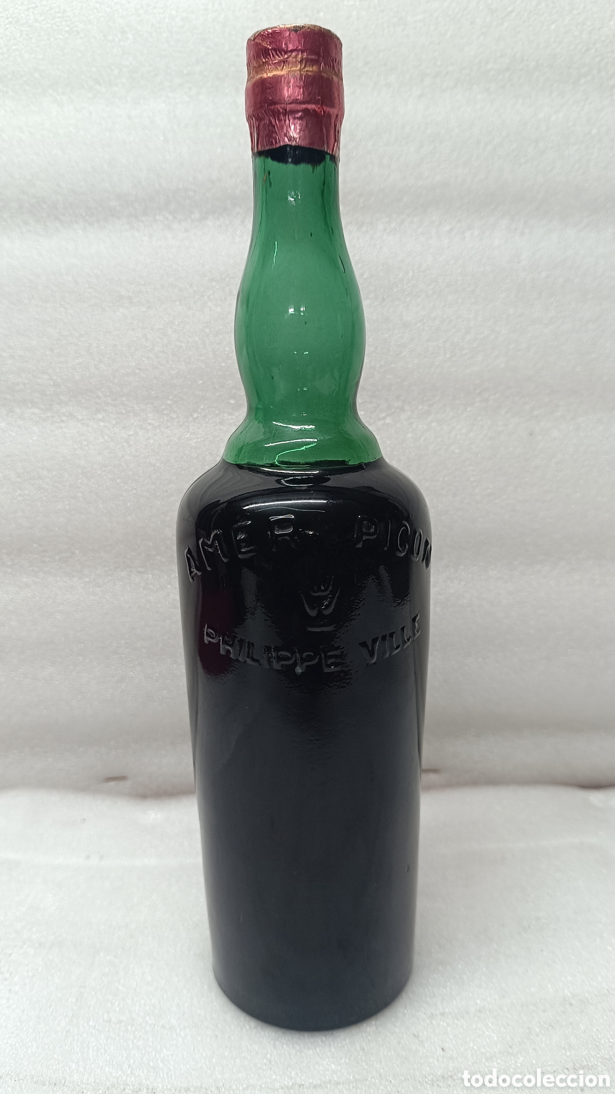 Collection of wines and liquors: ANTIGUA BOTELLA G.PICON AMER PIC&Oacute;N AP&Eacute;RITIF , DE 1 LITRO *PRECINTADA, LLENA*