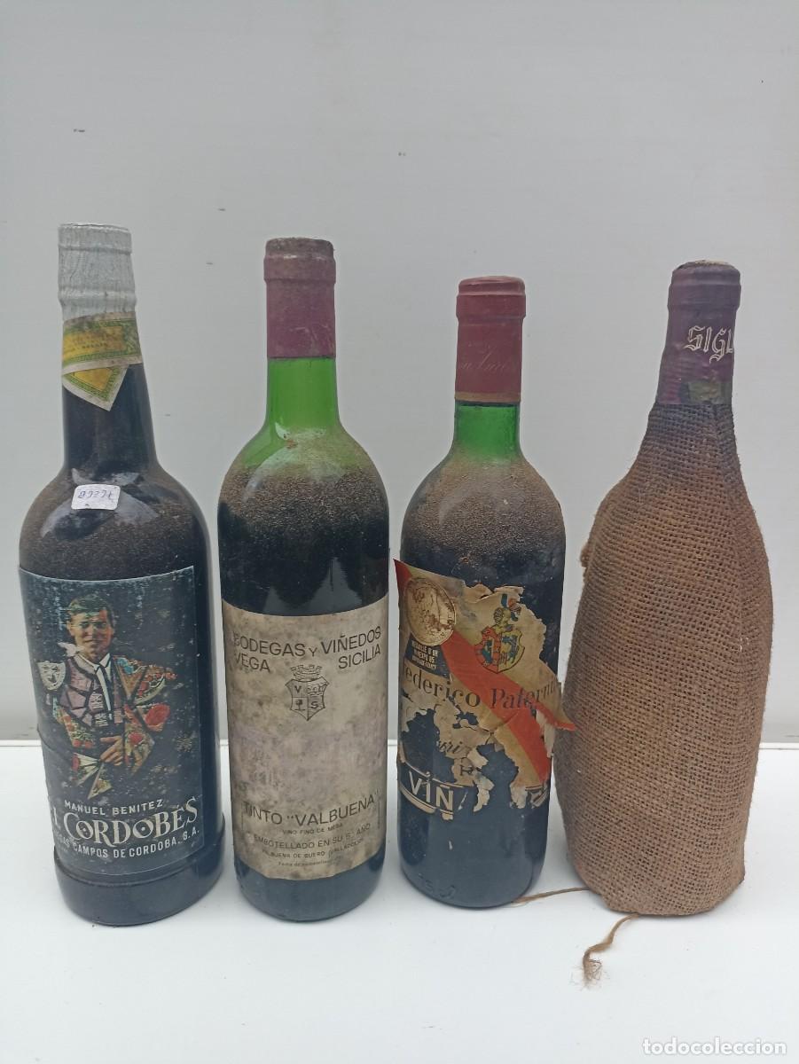 Sammlung von Weinen und Lik&ouml;ren: Lote 4 botellas de vino 1970 Siglo, 1980 Paternina, 1980 Vega Sicilia, El Cordob&eacute;s