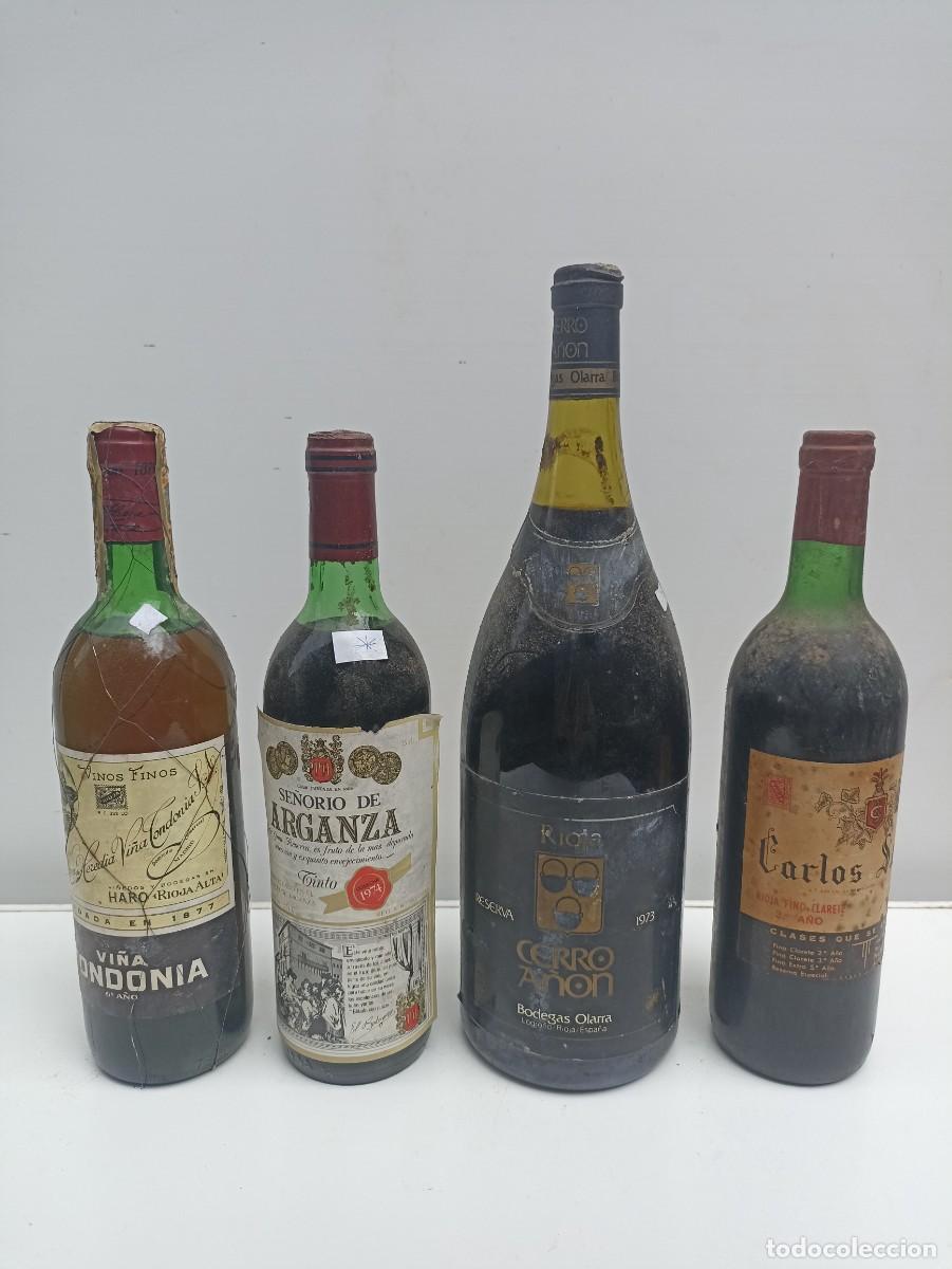 Sammlung von Weinen und Lik&ouml;ren: Lote 4 botellas de vino 1973 Cerro A&ntilde;on, 1974 Arganza, Carlos Serres, Tondonia