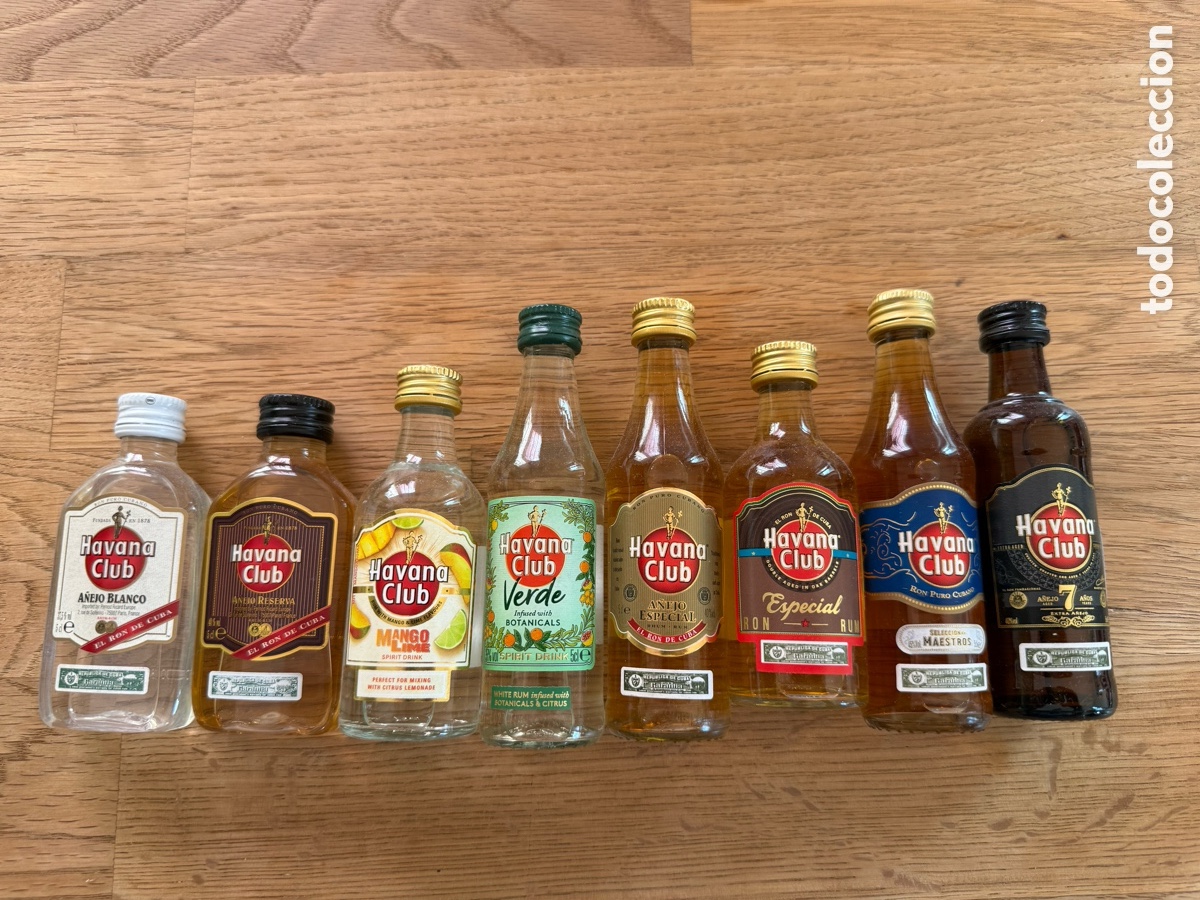 Coleccionismo de vinos y licores: Sammlung Havana Club, 8 Miniaturen