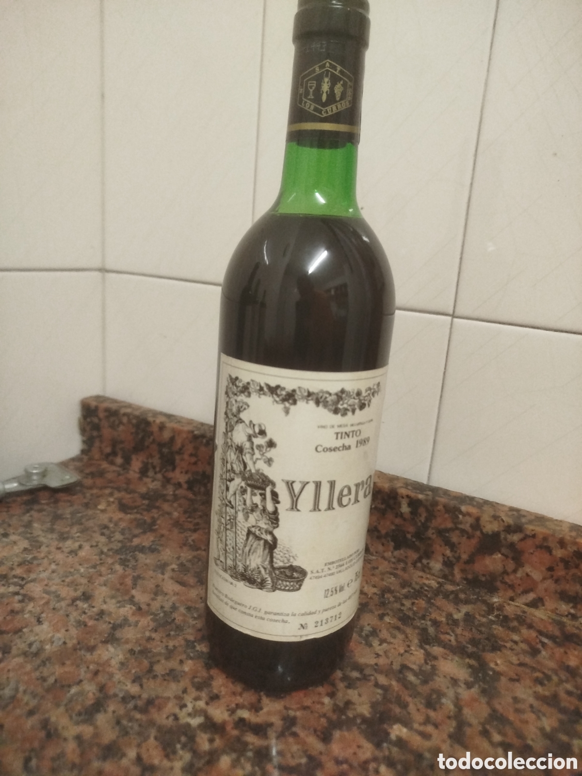 Coleccionismo de vinos y licores: Tinto Yllera cosecha 1989
