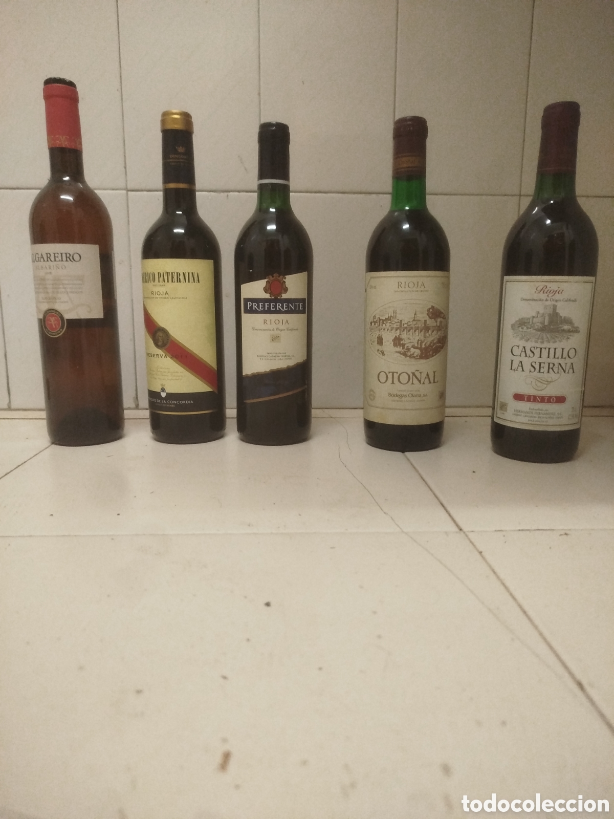 Coleccionismo de vinos y licores: Lote botellas vino antiguas ver detalles