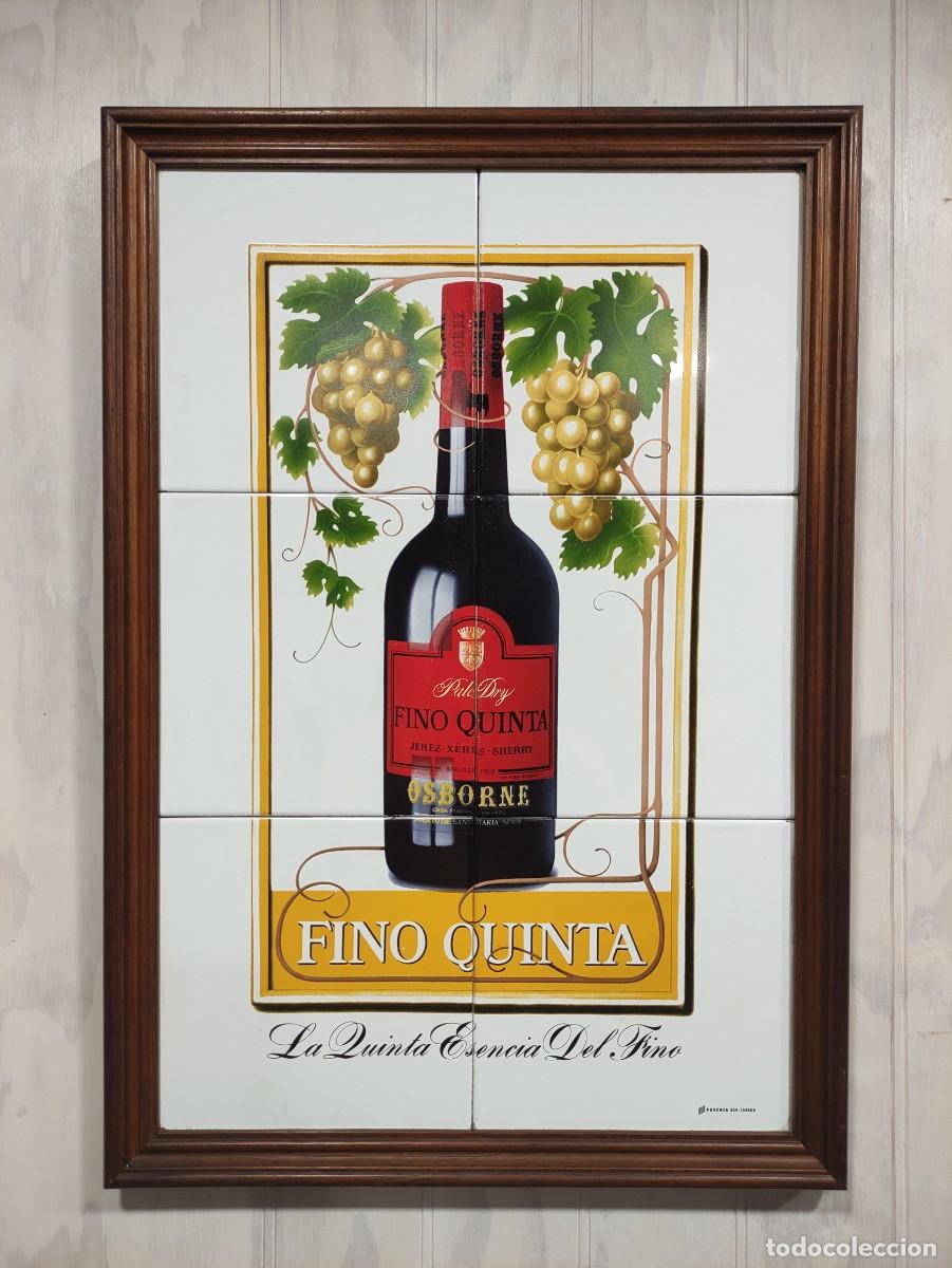 Collection of wines and liquors: Cuadro Osborne fino quinta azulejo cer&aacute;mica